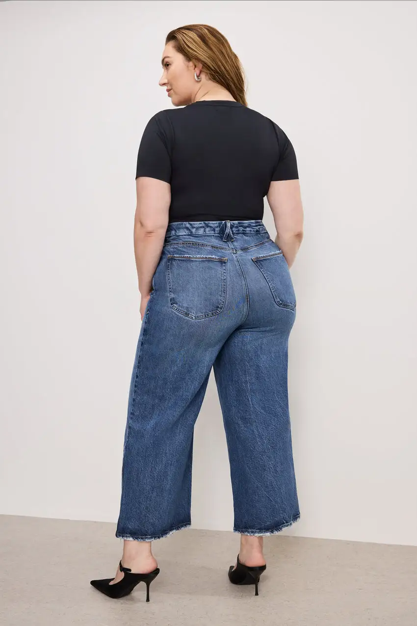 SOFT-TECH GOOD WAIST CROPPED PALAZZO JEANS