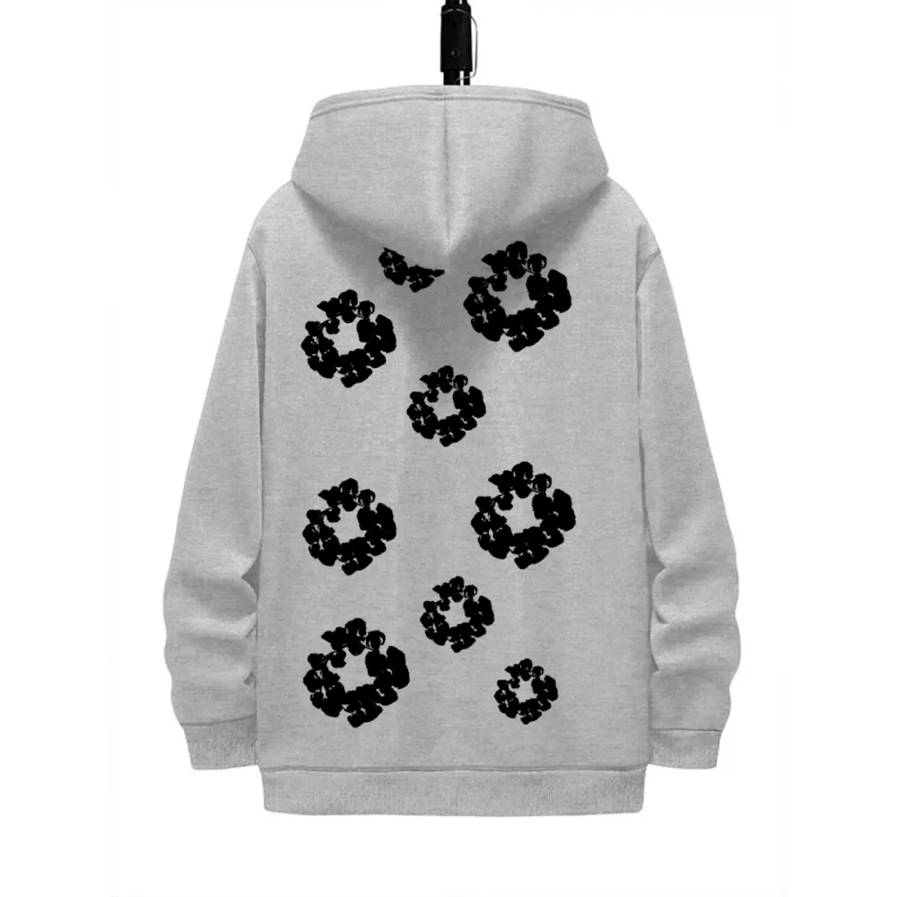 Tears Black Flower Hoodie