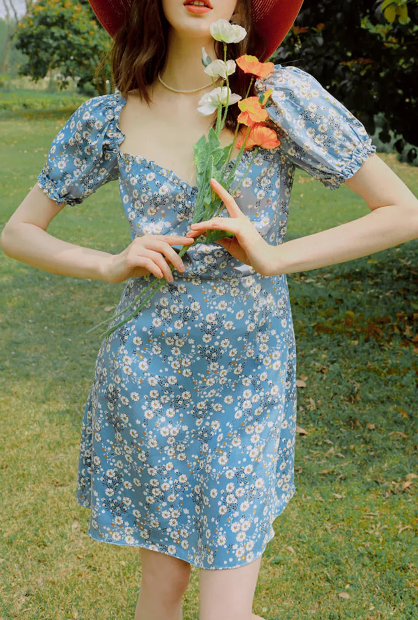 Maisy Dress - Blue Floral