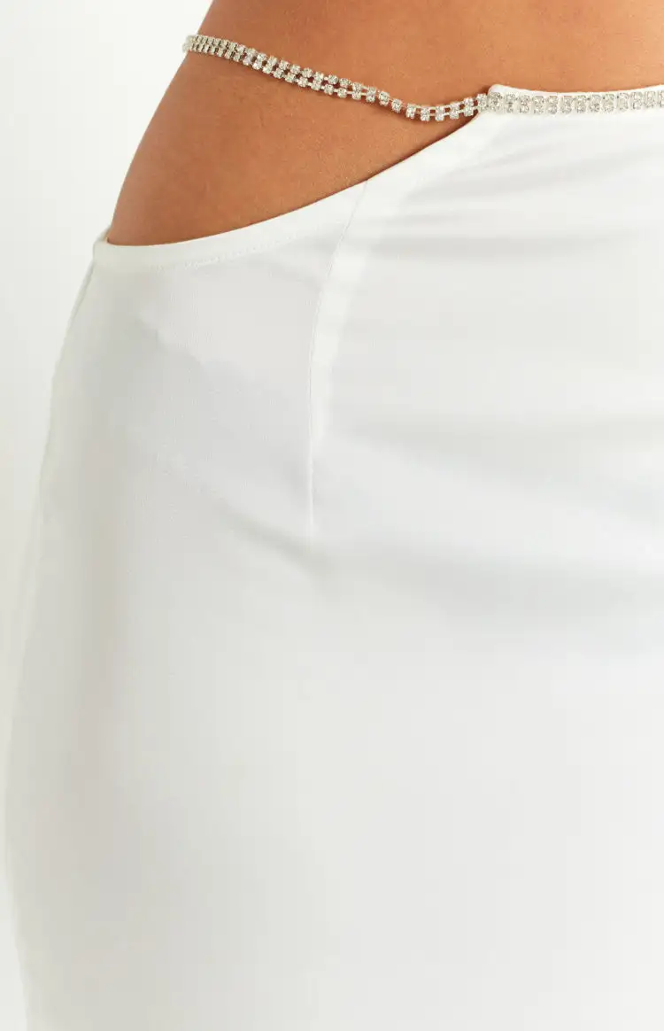 Confetti White Midi Skirt