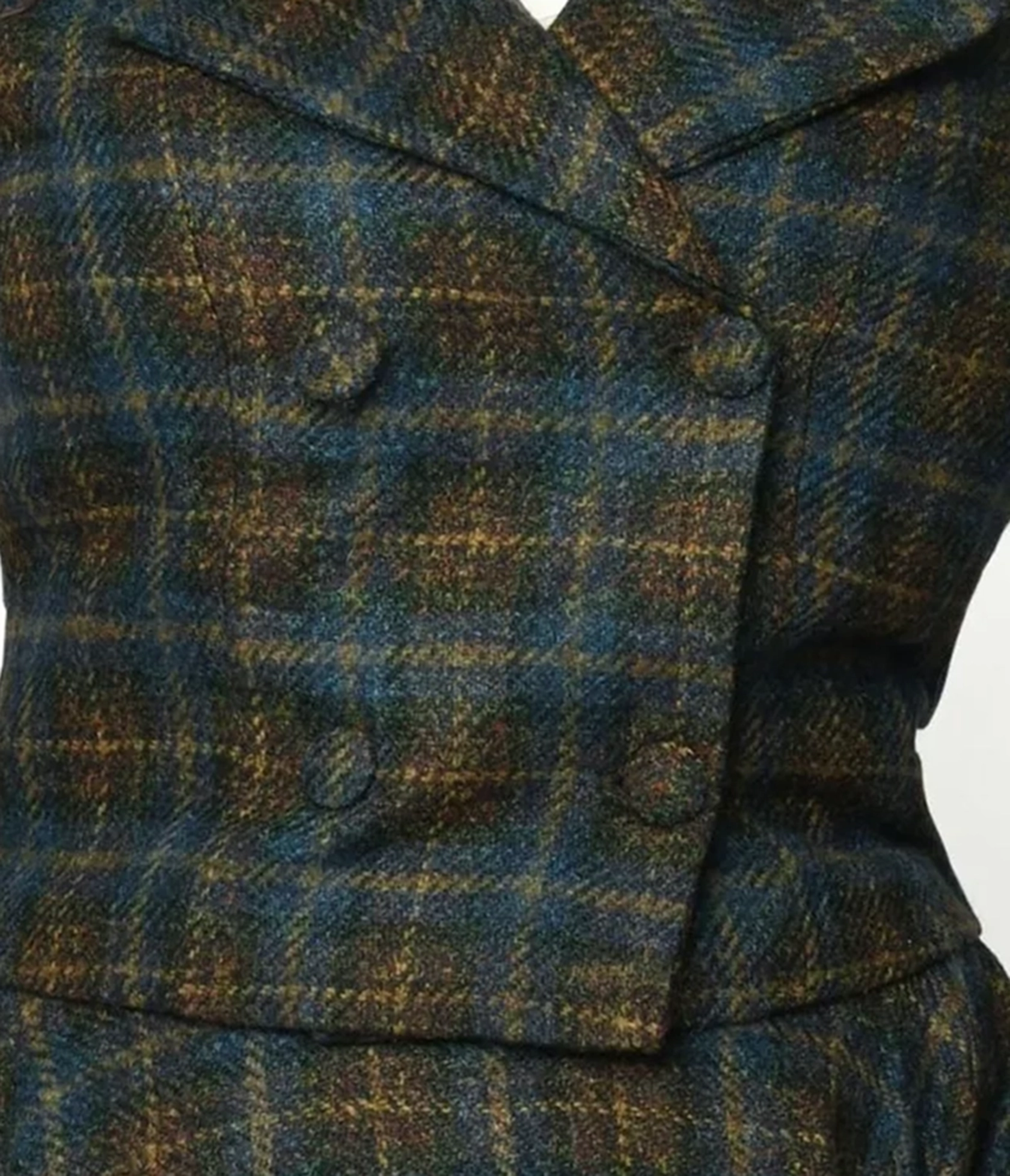 Blue And Green Check Plaid Jacket