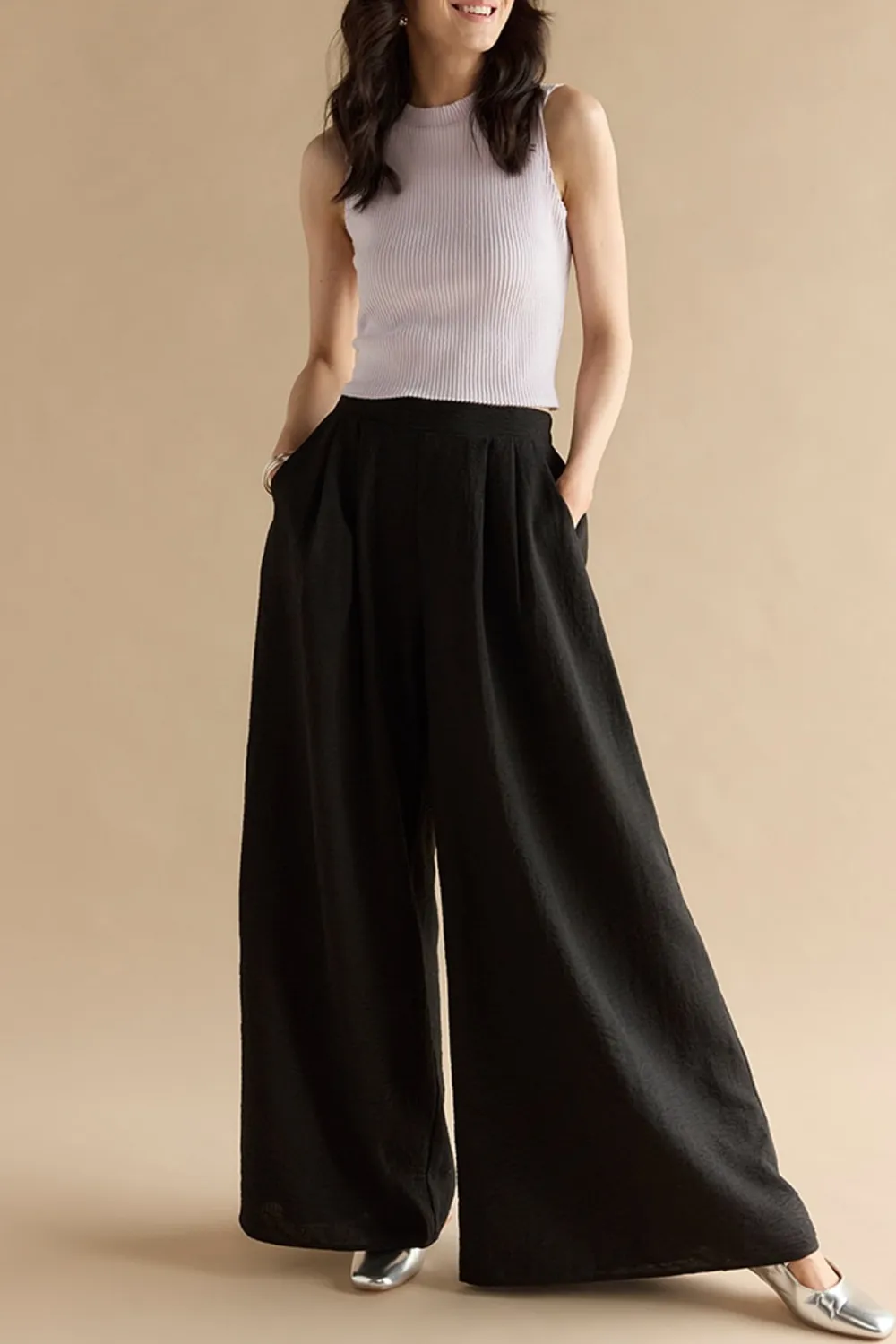 Kaye Wide Leg Fluid Pants