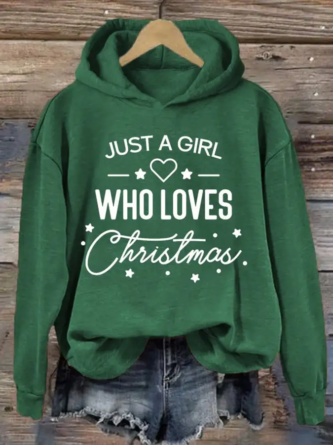 Women's Just A Girl Who Loves Christmas Hoodie