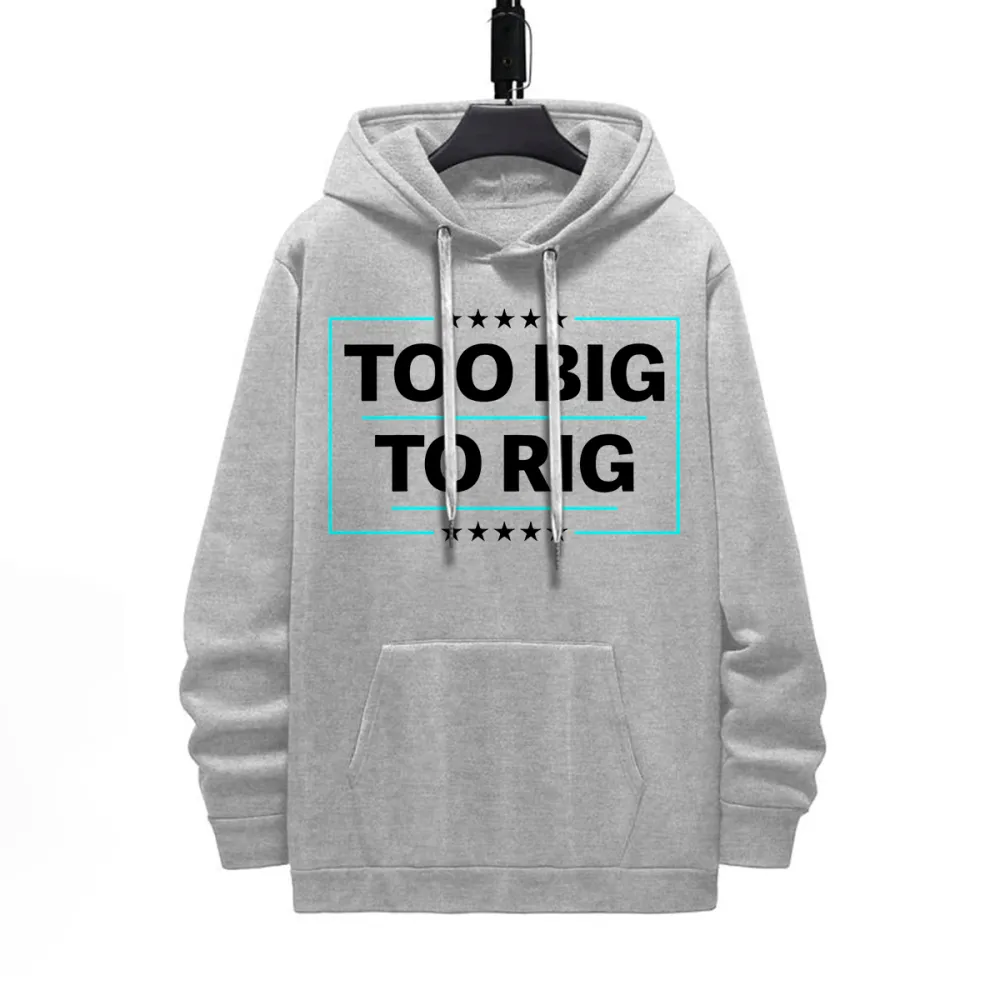 TOO BIG TOO RIG PATTERN PRINTED HOODIE