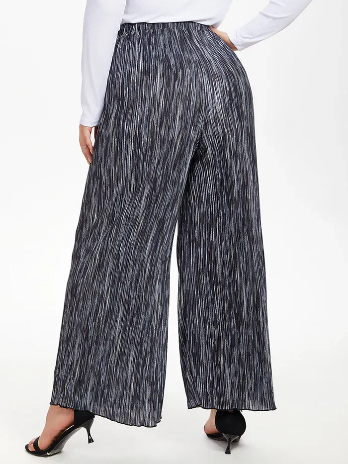 Drawstring Waist Wide Leg Pants