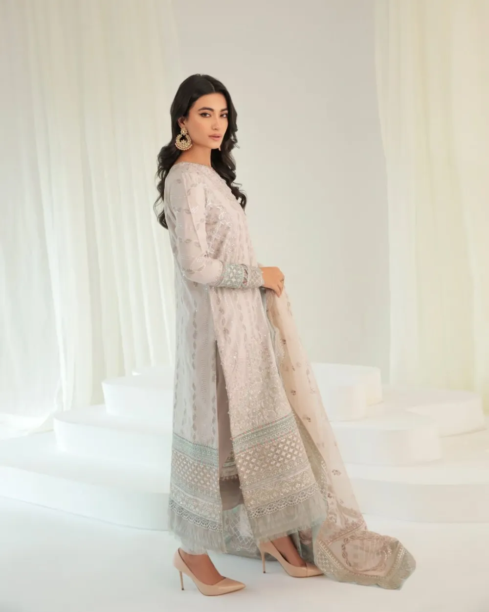 Embroidered Raw Silk Sets