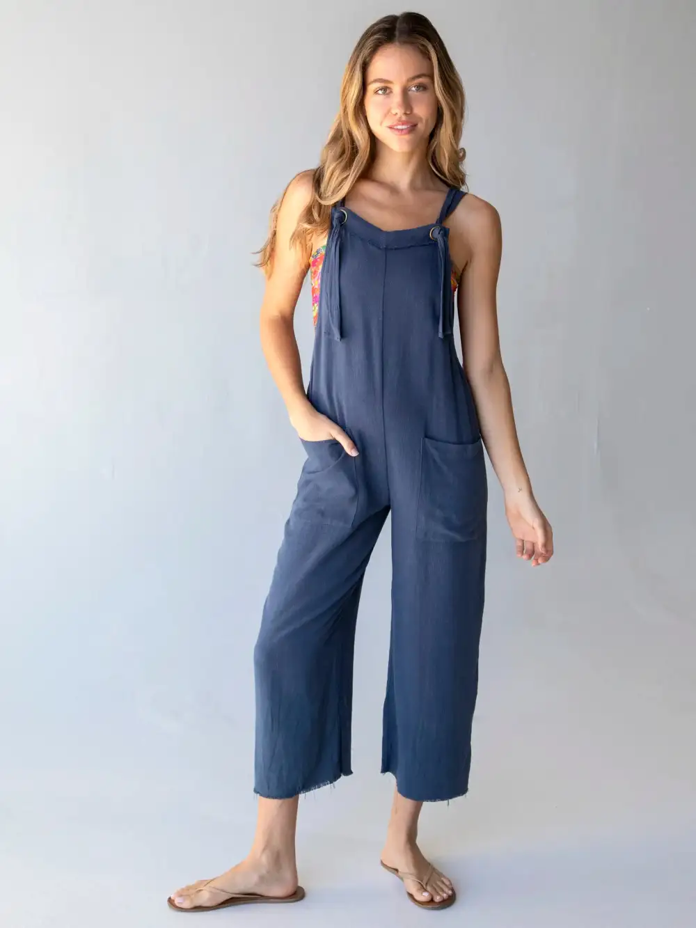 Carly Wide-Leg Jumpsuit - Navy