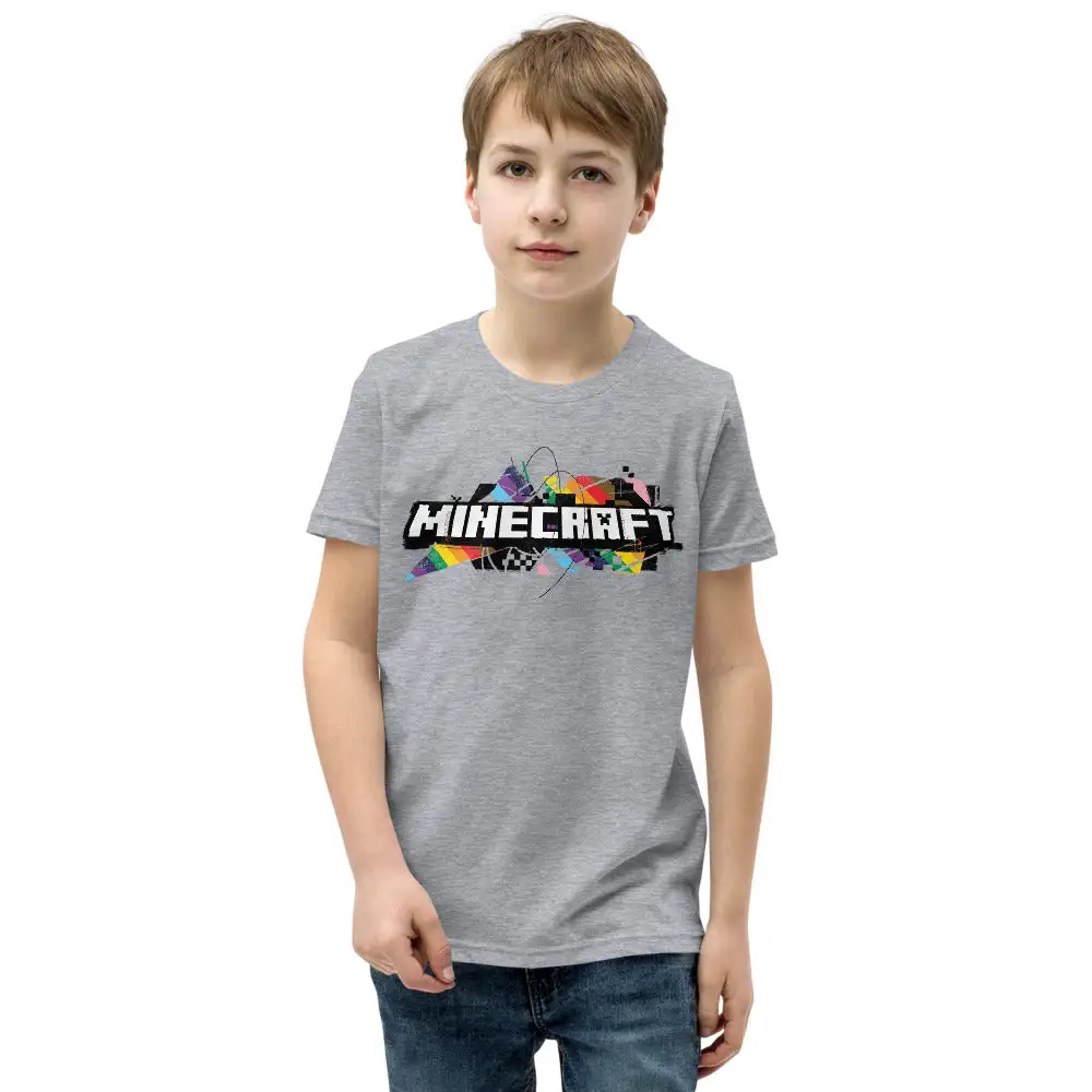 Minecraft Rainbow Logo Kids T-Shirt