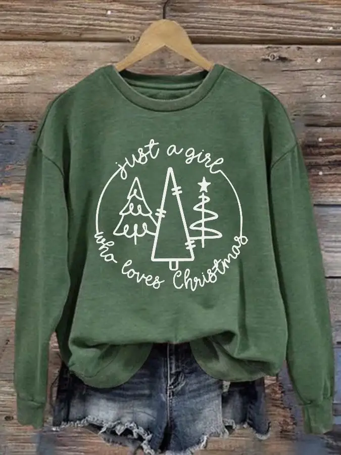 Women's Just A Girl Who Loves Christmas Sweatshirt