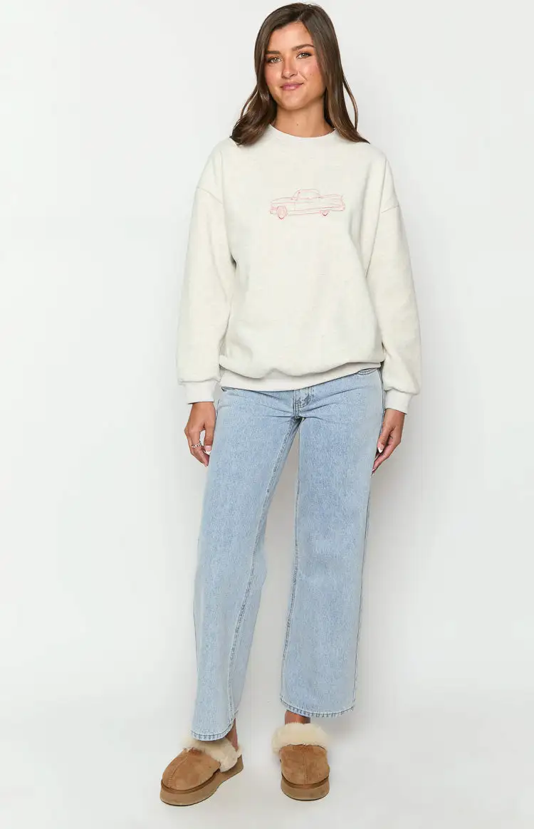 Elodie Grey Crew Neck Sweater