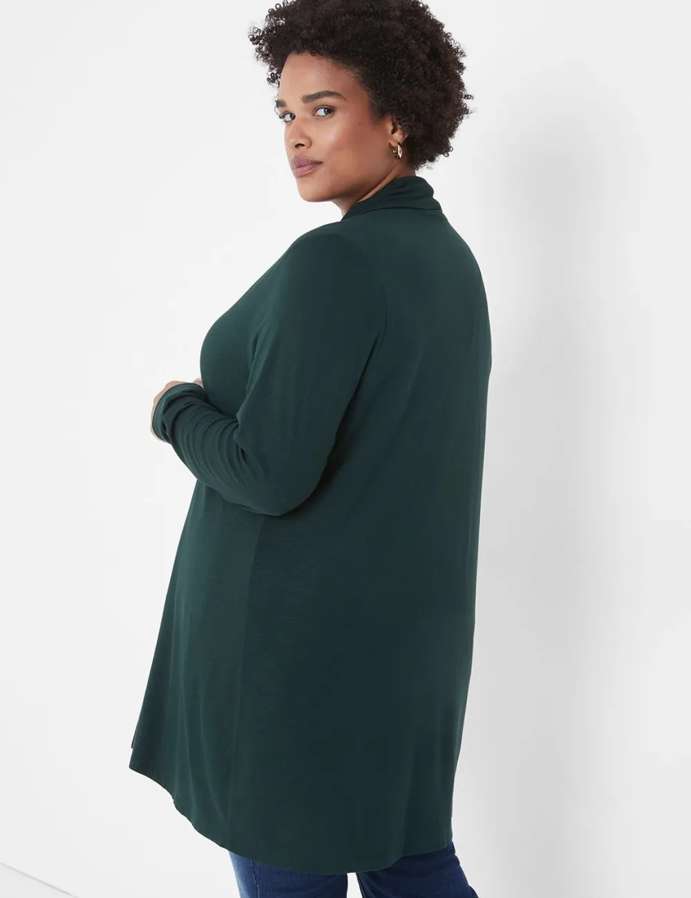 Long-Sleeve Rib Placket Overpiece