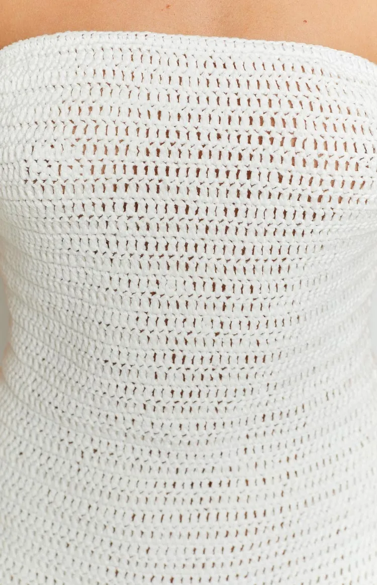 July White Knit Mini Dress