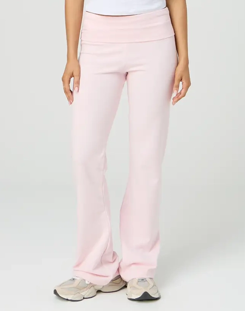 Cotton Foldover Flare Pant