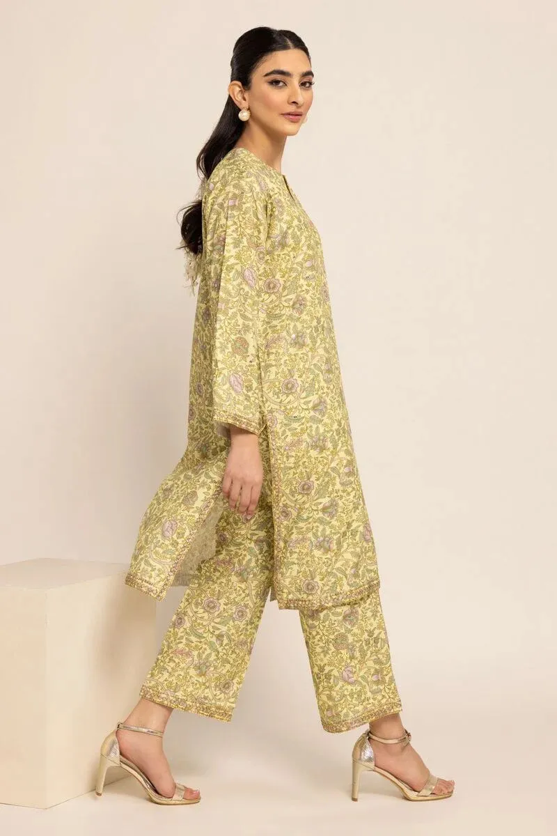 2 Piece | Kurta & Pants | Color Green