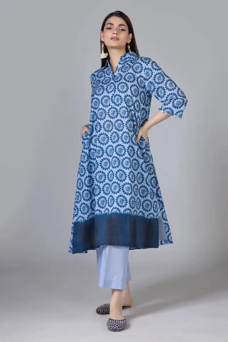 2 Piece | Kurta & Pants | Color dark blue