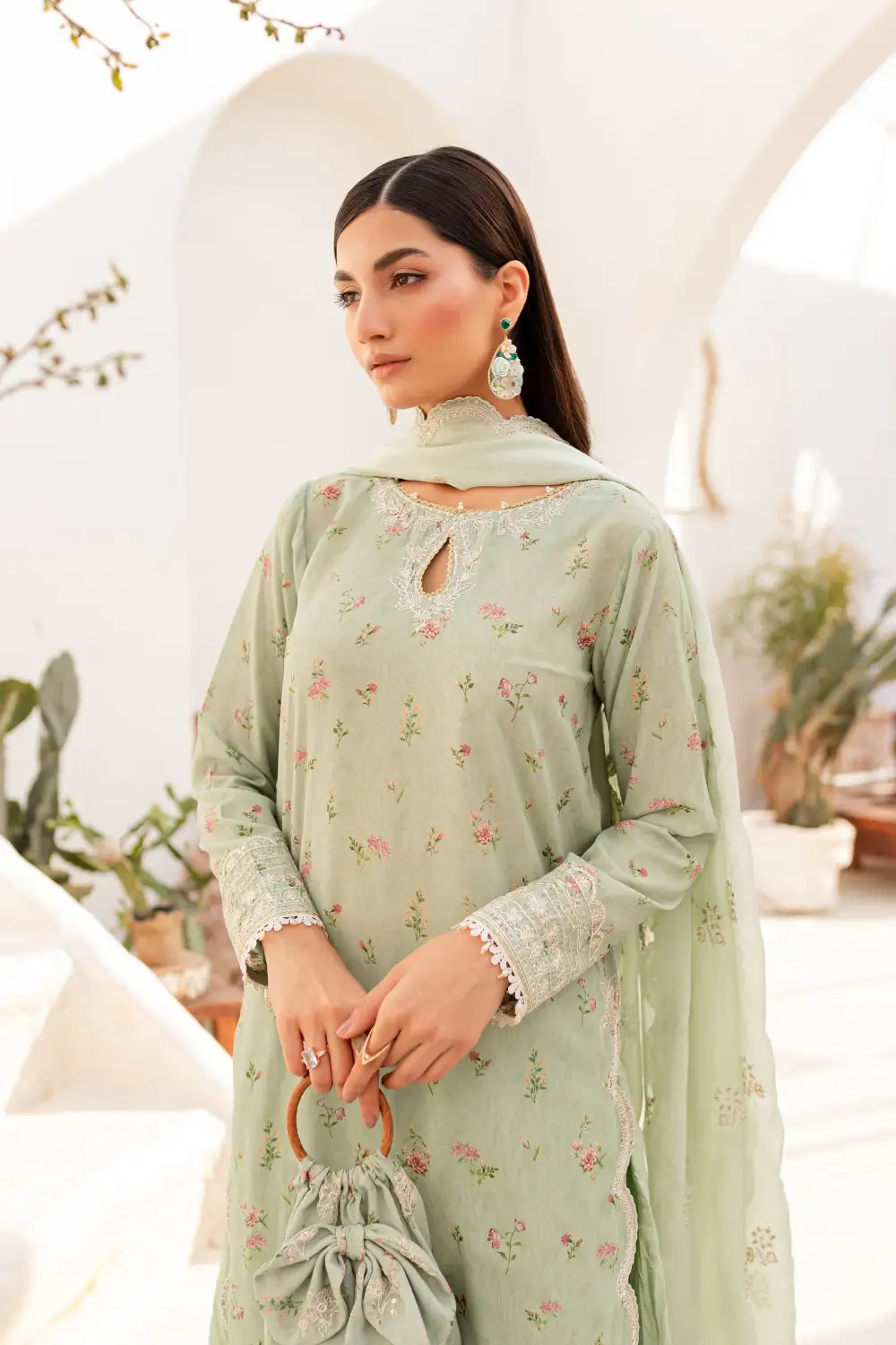 Roya 3Pc - Embroidered Luxe PRET