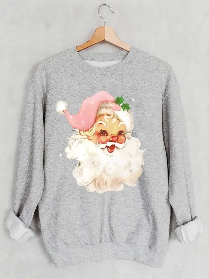 Santa Claus Print Sweatshirt