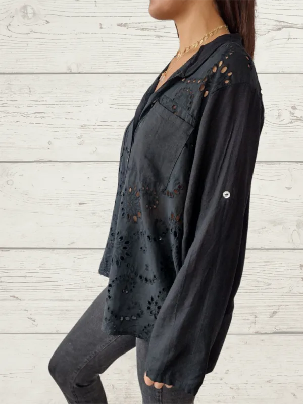 Women's Casual Elegant Lace Top Shirts