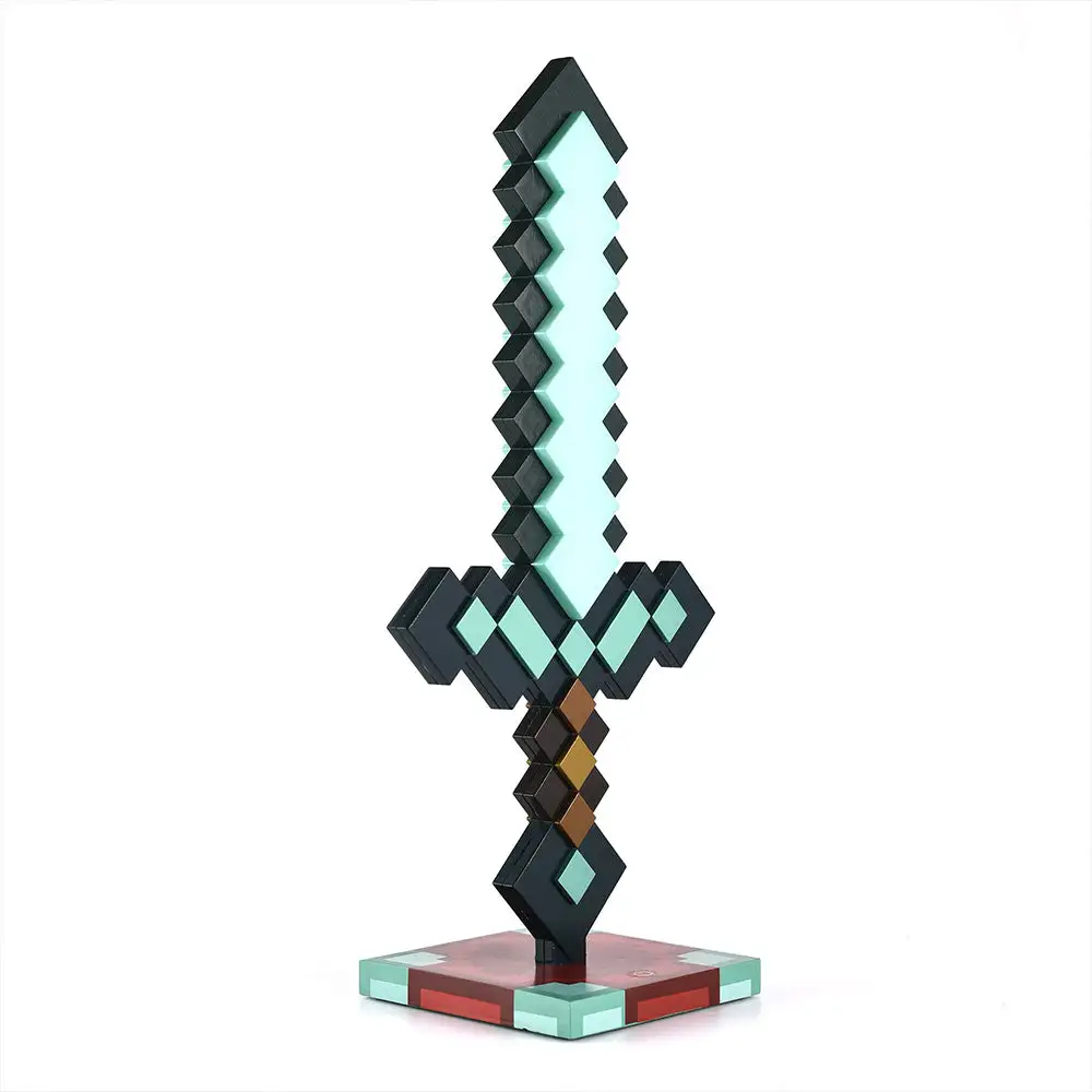 Minecraft 3D Diamond Sword Desk Lamp - 14 Inch