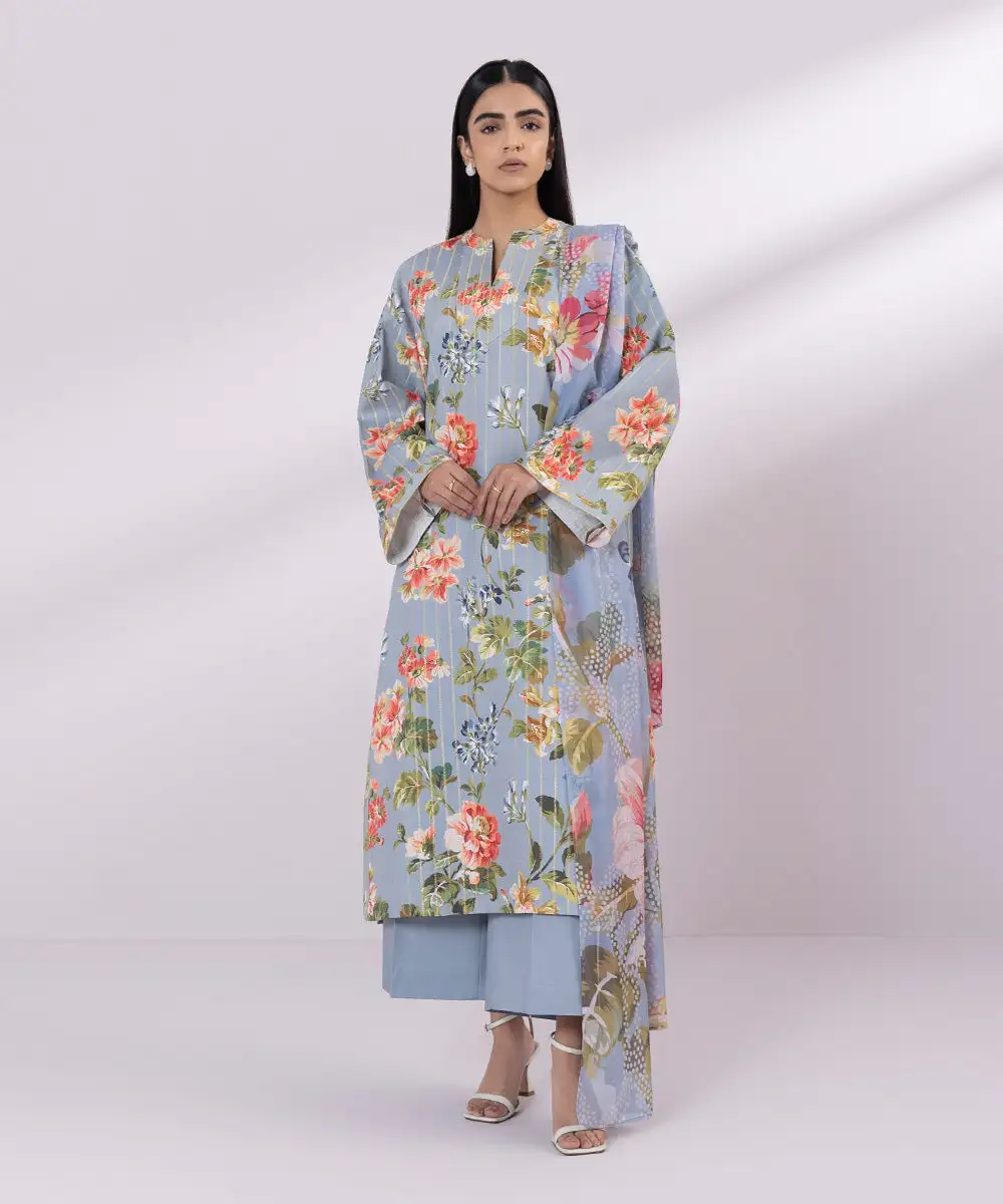 3 Piece - Printed Jacquard Suit