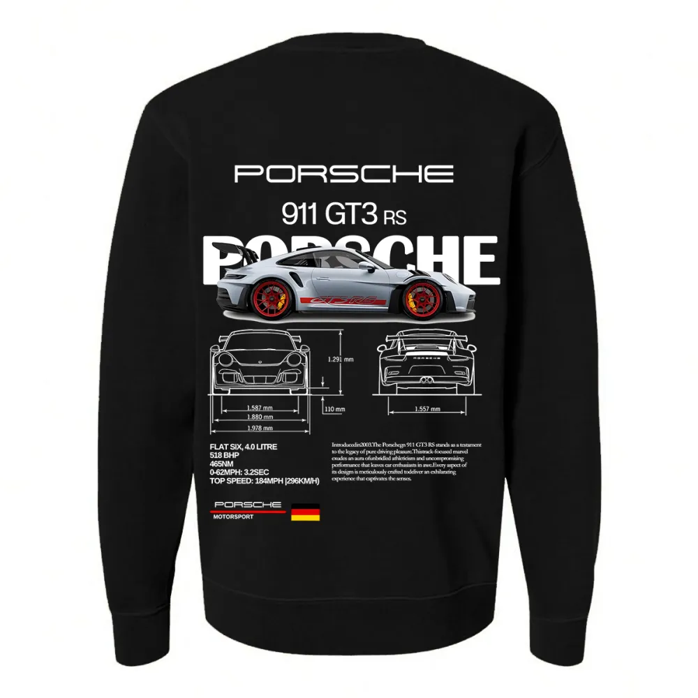 911 GT3 RS DESIGNED PATTERN PRINTED SWEATSHIRT 02