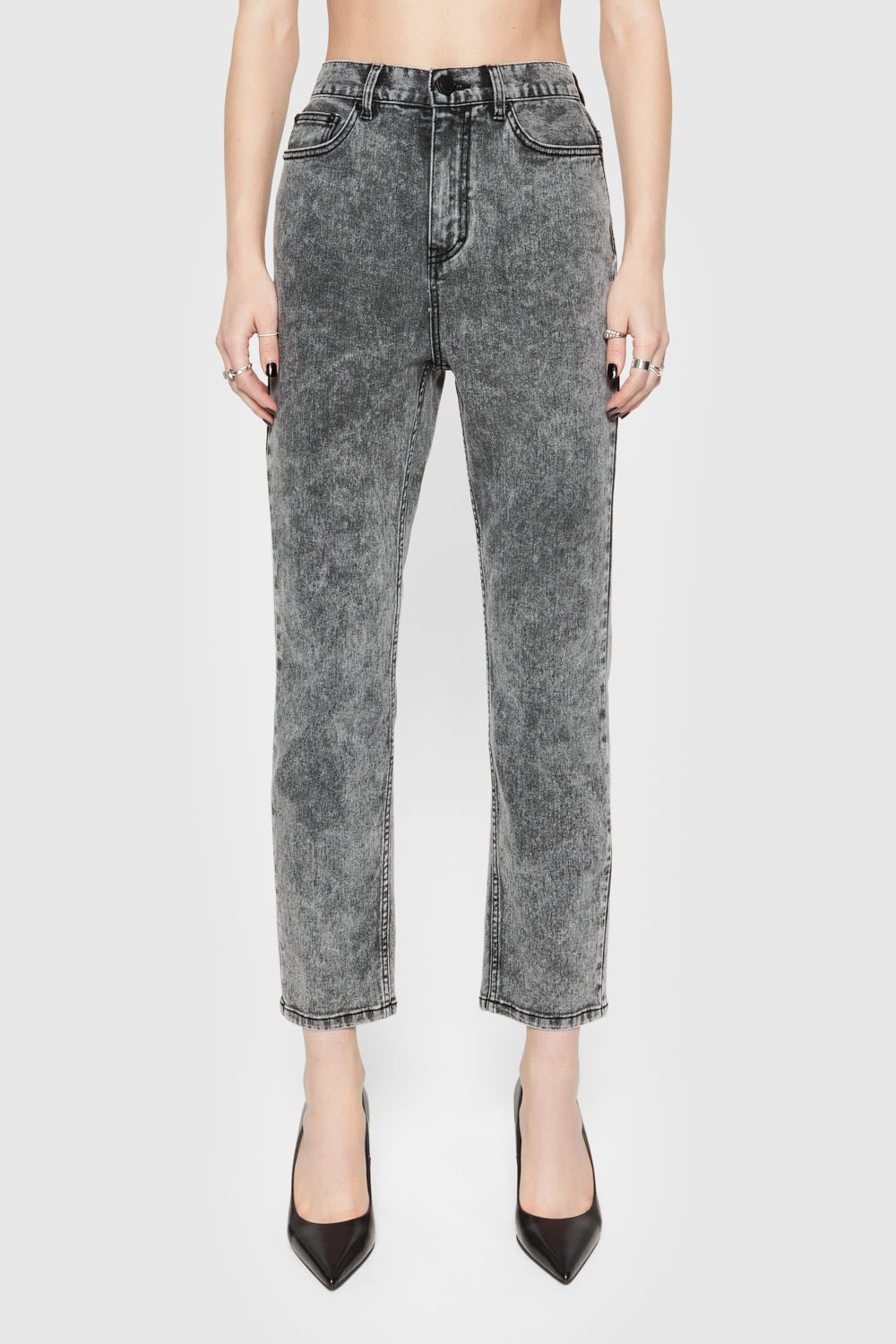 Charcoal Gray Straight Pants