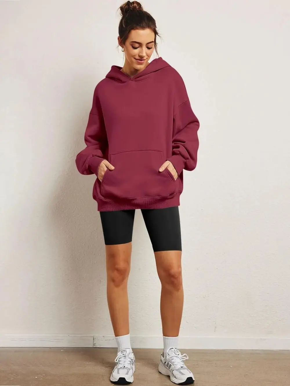 Womens Oversized Hoodies Fleece Sweatshirts Long Sleeve Sweaters Pullover Fall Clothes with Pocket