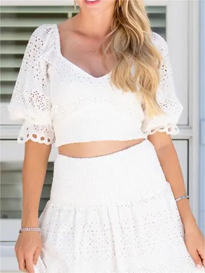 Cape Top / White Eyelet