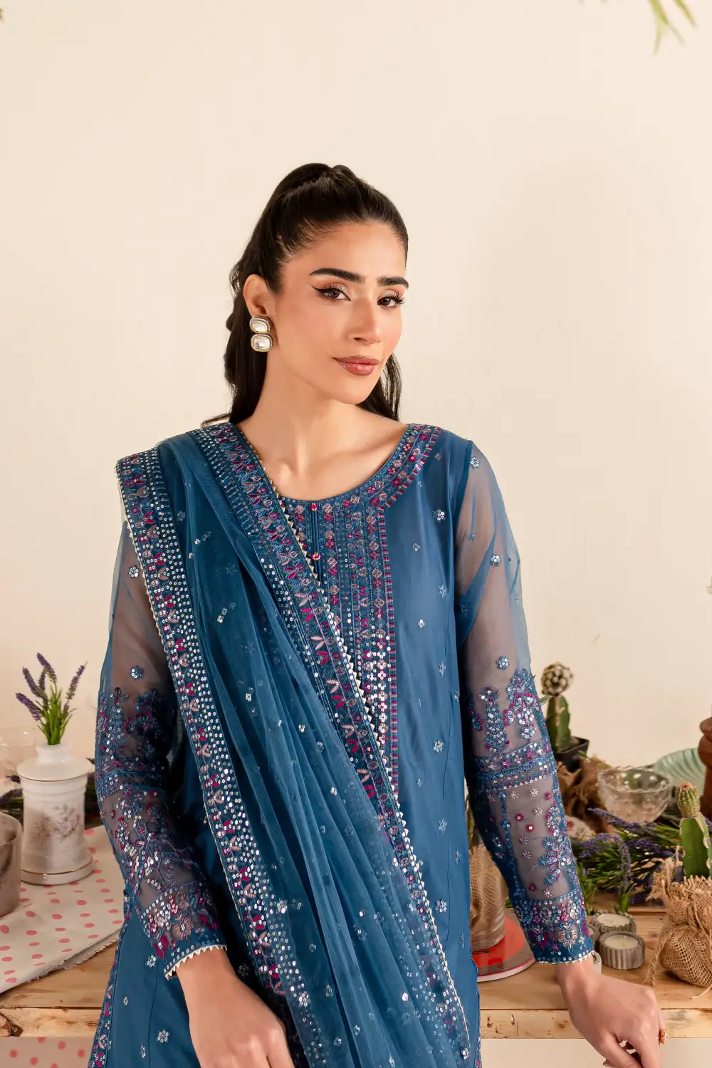 Puffin 3Pc - Embroidered Lawn Dress