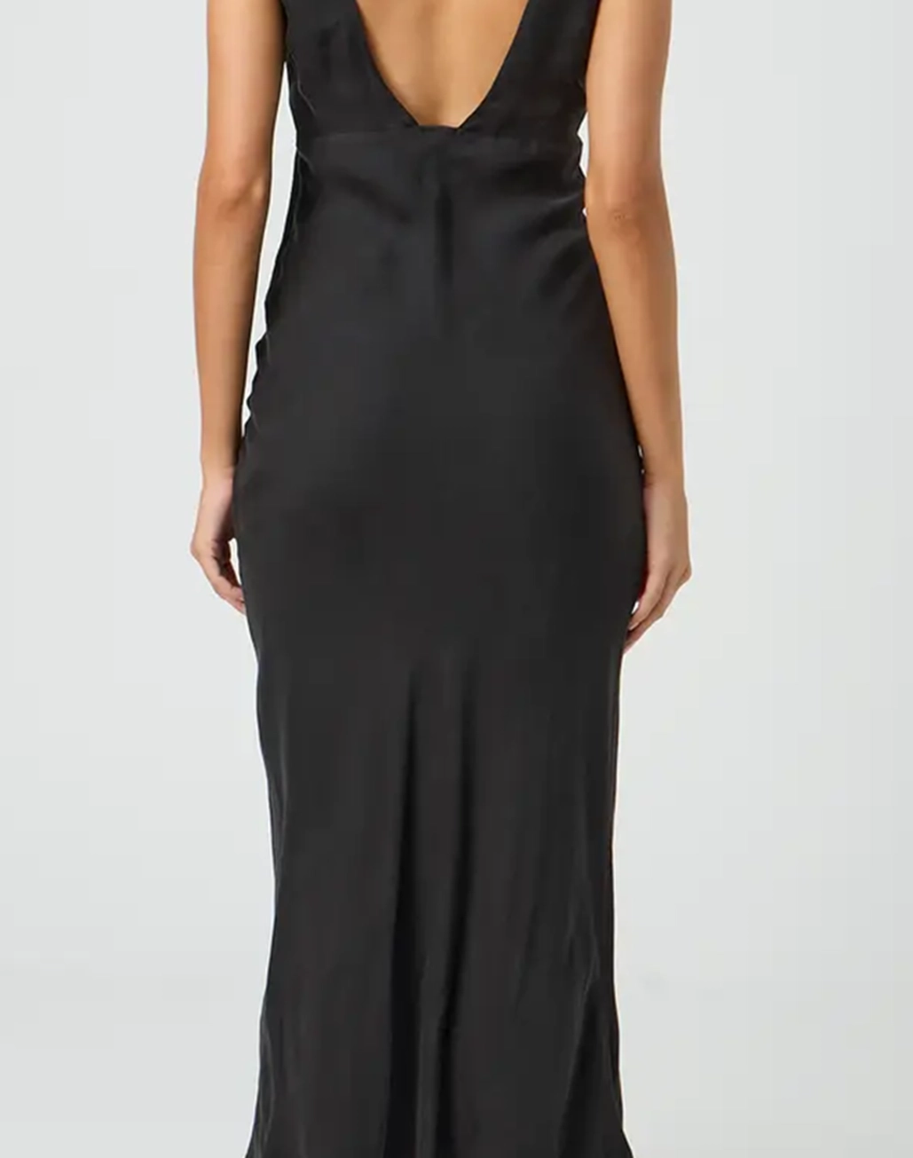 Cupro V Front Maxi Dress