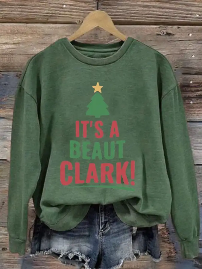 Women's It's a Beaut Clark Christmas Printed Sweatshirt