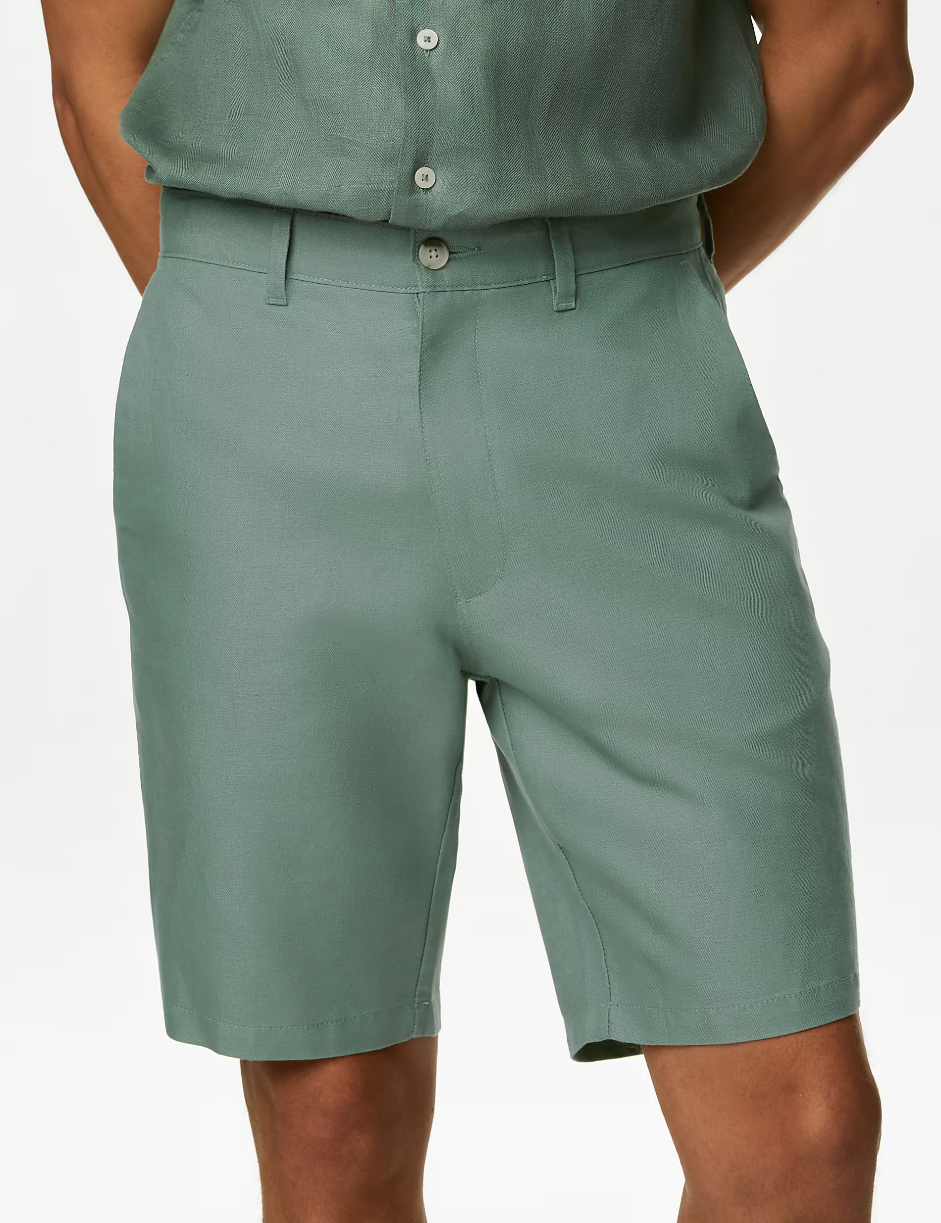 Linen Blend Chino Shorts