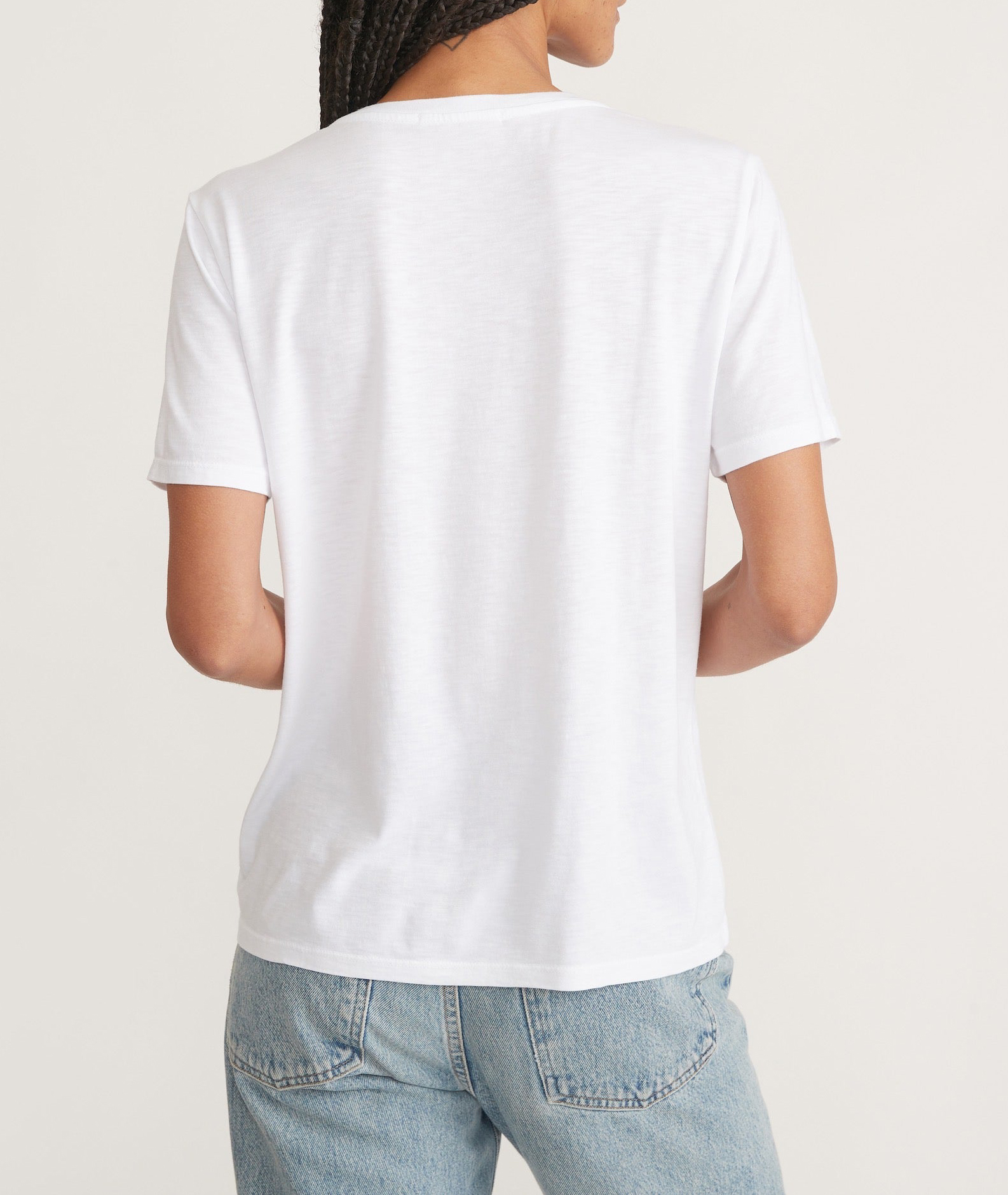 White V Neck Tee