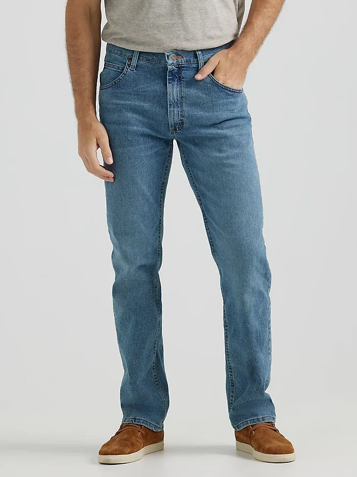 MEN'S WRANGLER AUTHENTICS® REGULAR FIT FLEX JEAN IN VINTAGE BLUE