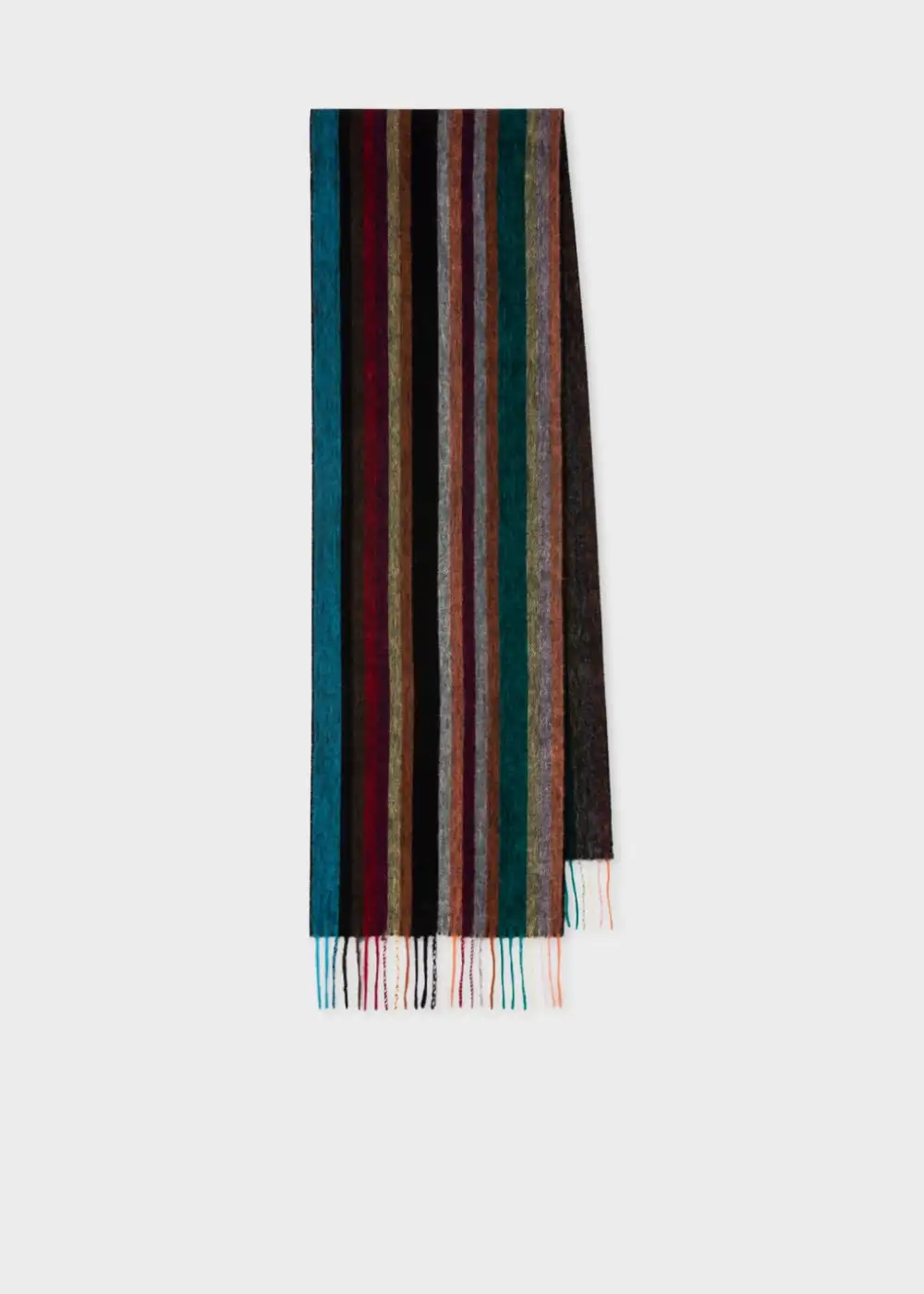 Striped cashmere blend scarf