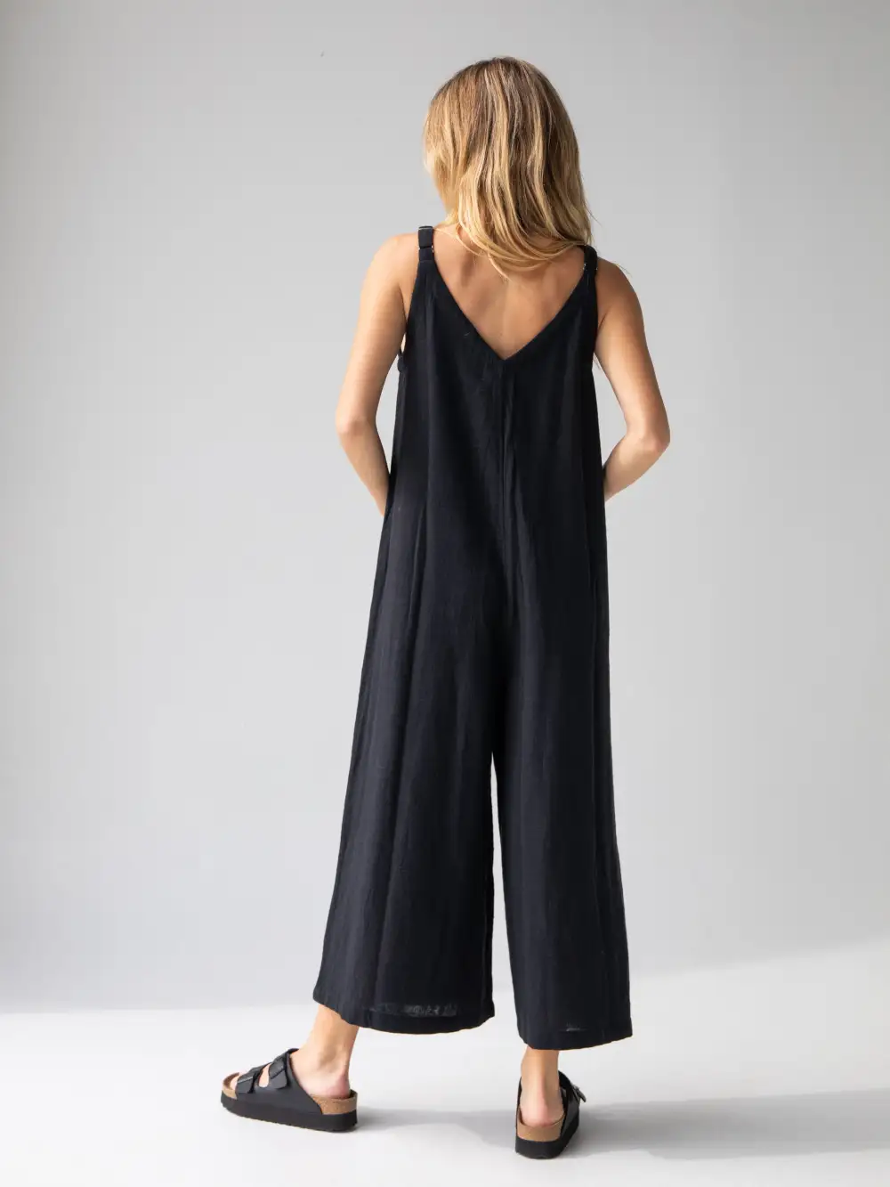 Chelsea Cotton Jumpsuit - Black