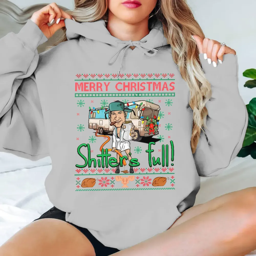 Merry Christmas Shitter Was Full! Long Sleeve Hoodie