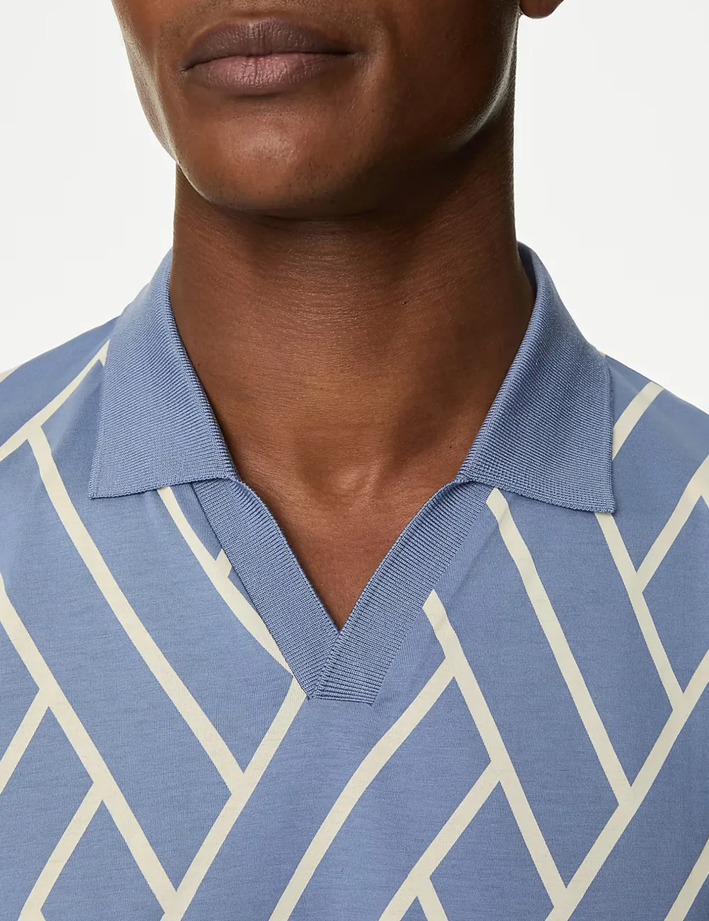 CottonGraphic Print Polo Shirt