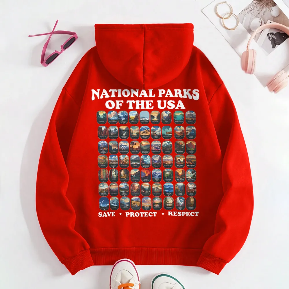 national parks of the usa Women's fashionable hoodie