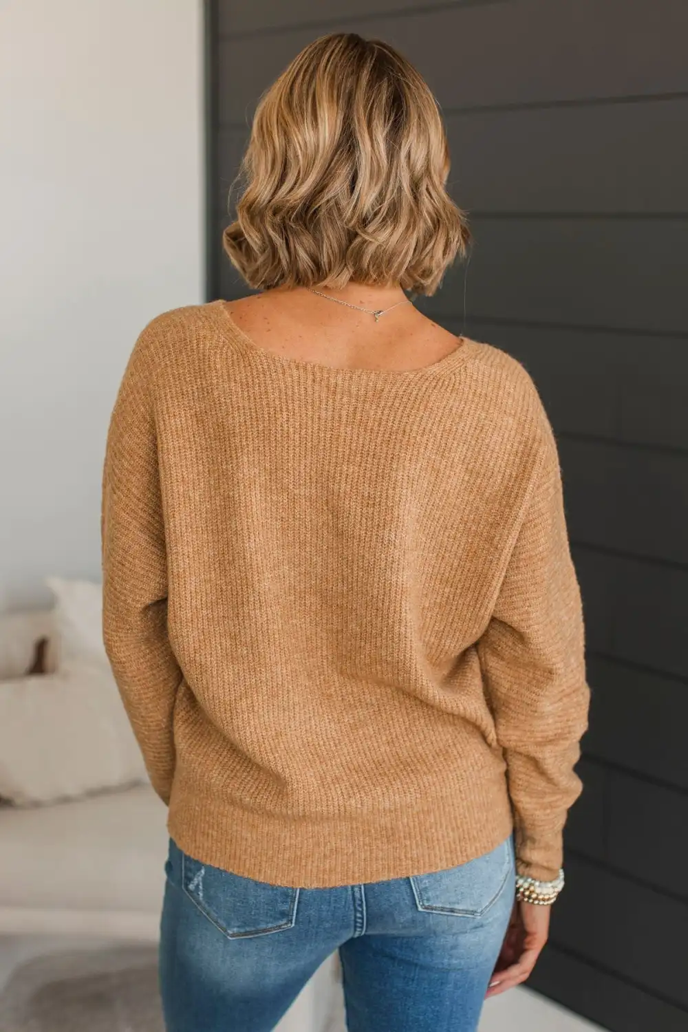 More Than Okay Knit Dolman Sweater- Honey