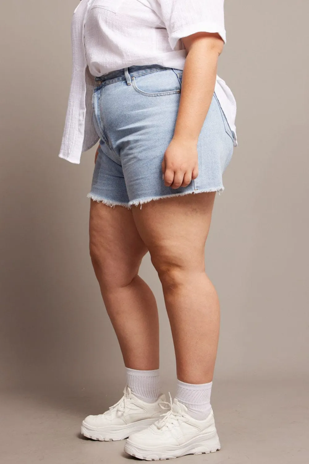 Denim Relaxed Shorts High Rise