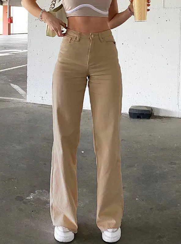 Women Stretch Wide Leg Femme Trousers Pants