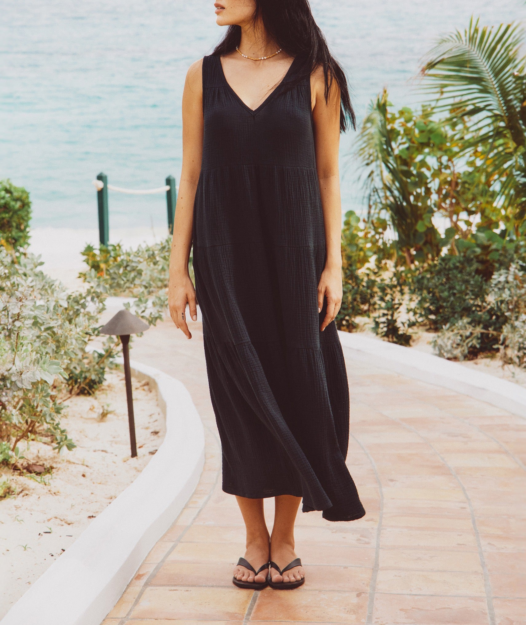 Corinne Double Cloth Maxi Dress