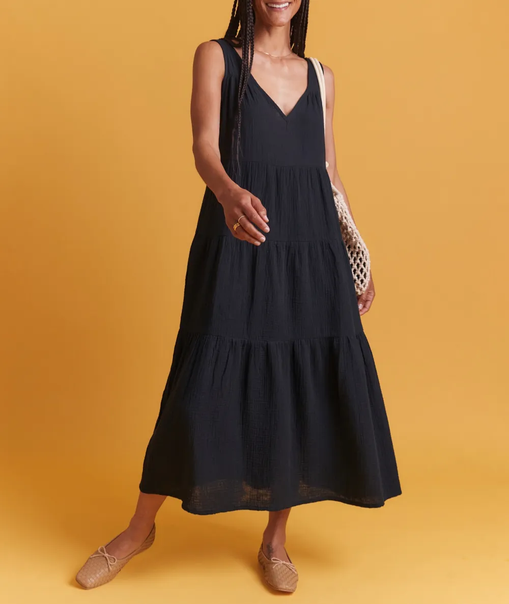 Corinne Double Cloth Maxi Dress