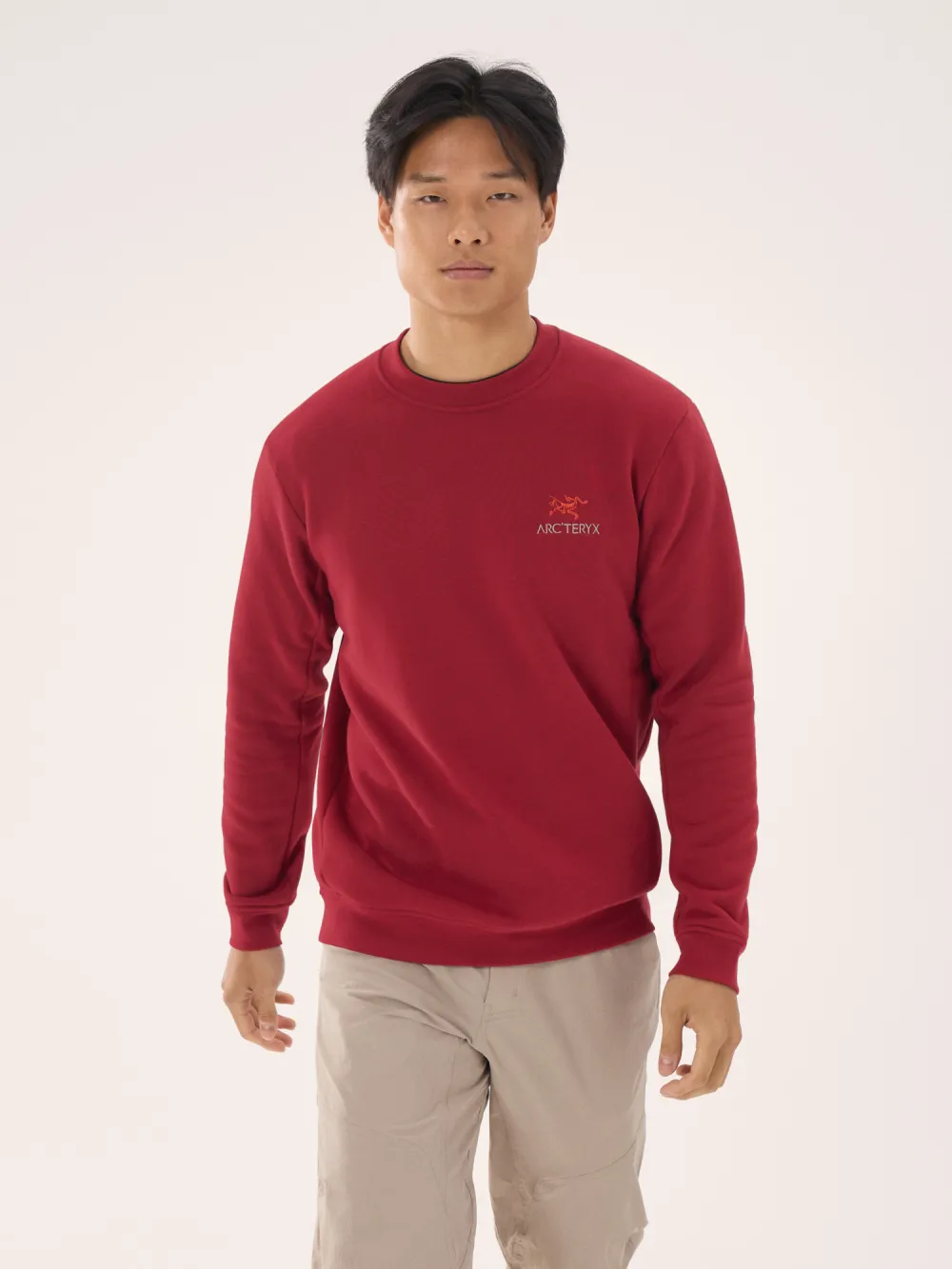 Emblem Fleece Crew Neck Pullover Men's