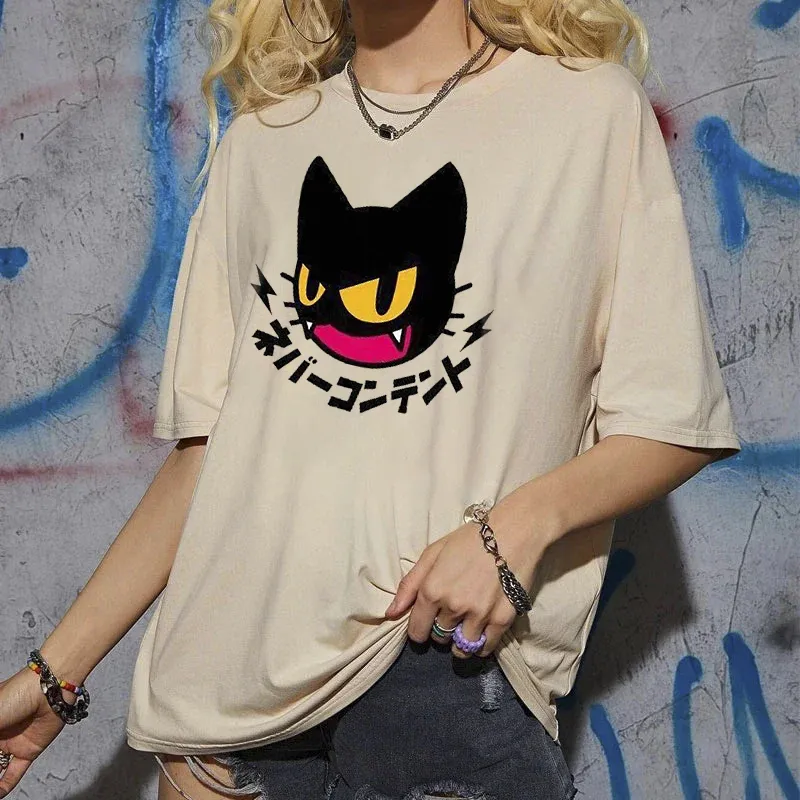 Women's Art Cat Printed T-shirt