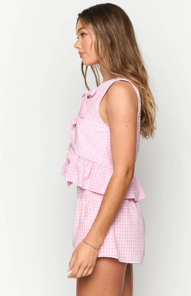 Baxter Pink Gingham Top