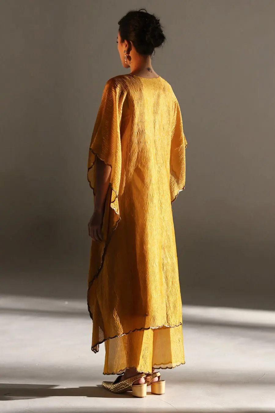 Mustard yellow Reva kaftan set