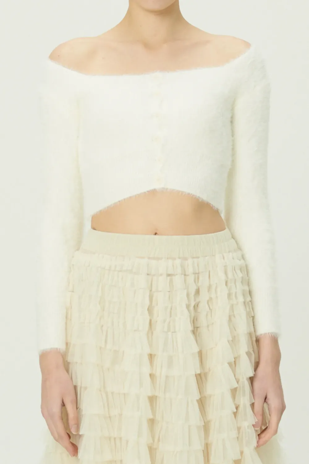 Carmen Fuzzy Crop Cardigan