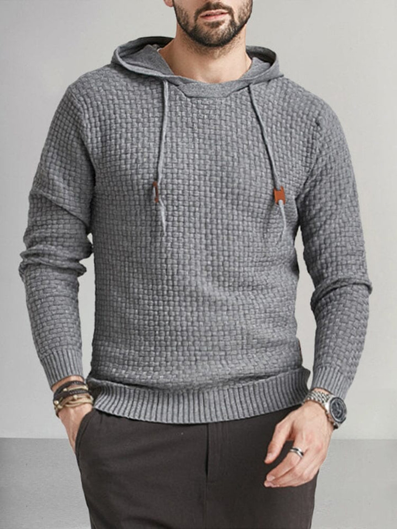 Casual Style Pullovers HoodedSoft Knit Hoodie